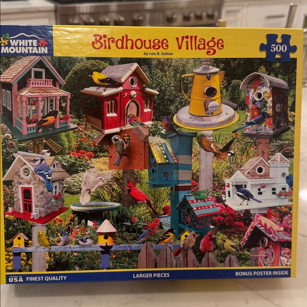 White Mountain Birdhouse Village Jigsaw Puzzle